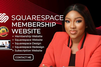 design and redesign squarespace membership website subscription website