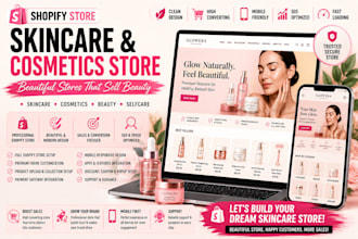 build organic beauty store skincare store beauty website  skincare shopify store