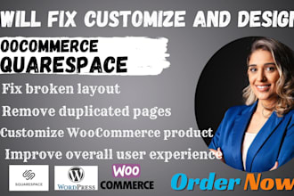 customize woocommerce fix squarespace layout or design errors bug fix elementor