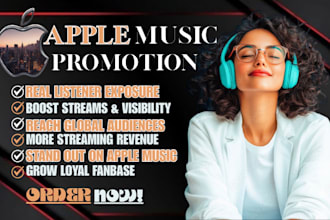 do organic apple music promotion, USA apple music promo to real music audience