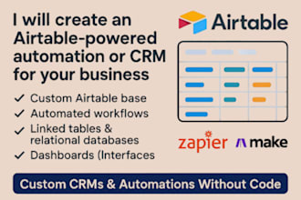 setup airtable ,airtable database as an automation and airtable expert