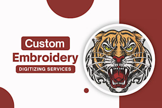 do high quality embroidery digitizing for dst pes exp jef files