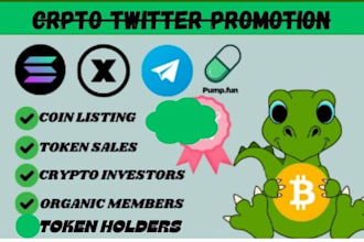 do organic growth for massive memecoin twitter, real followers and  engagement