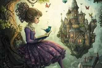 draw fairy tale illustration for your project