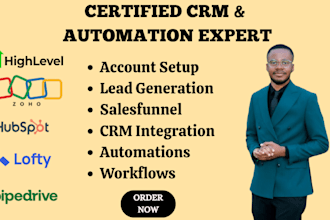 hubspot crm ghl funnel automation website lofty pipedrive zoho crm sites creator