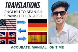 translate english to spanish or spanish to english manual translation