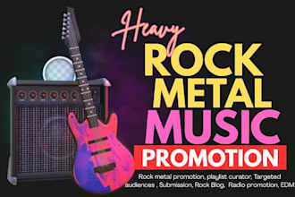 pitch your rock metal music promotion to over 1000 verified playlist curators