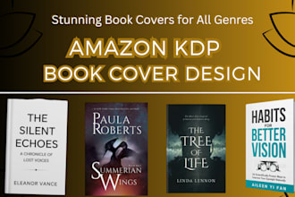 design professional book covers for KDP, ebooks, paperbacks, and more