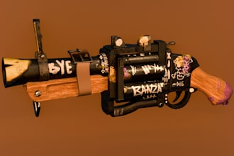model a unique stylized weapon for your game or prototype