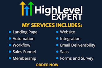 gohighlevel automation workflow landing page website chatbot