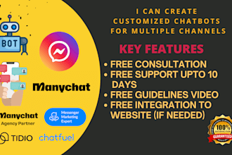 create ai chatbot for social media platforms using manychat uchat tidio
