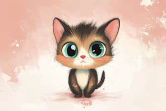 draw cute cartoon or animal illustration