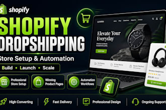 build a shopify dropshipping store with automation
