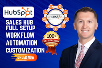 setup hubspot CRM, landing page, automation workflows, website and sales funnel