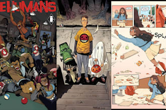 draw comic book illustration comic strip cover graphic novel as a comic artist