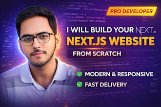 design and develop a modern nextjs website from scratch