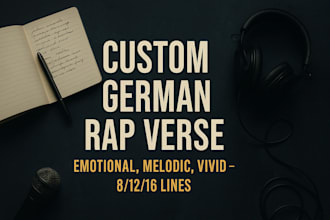 write emotional and atmospheric german rap lyrics