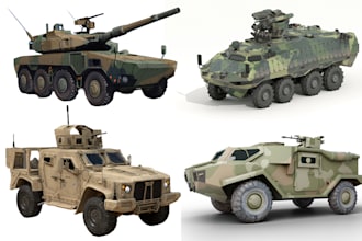 military vehicle truck model army vehicle armored tank 3d rendering 3d printing