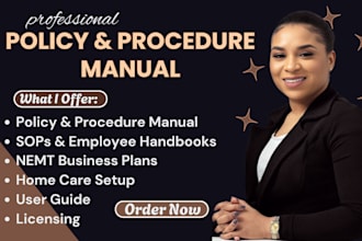 write home care, group home, nemt policies, procedures, manuals, handbook