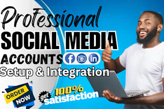 do facebook business page and other social media accounts setup