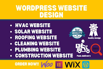 design hvac plumbing roofing solar construction website
