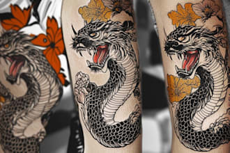 make a japanese tattoo designs from your imagination