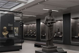 renovate 3d museum design, night club, supermarket,exhibition room, virtual art