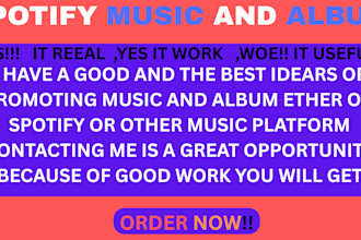 create a proper advertising to promote your spotify music and  album