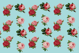 create  floral and animal print patterns for fabric