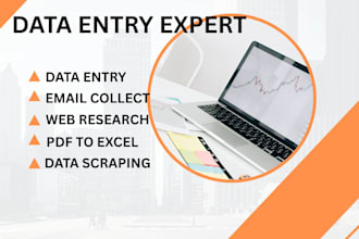 do data entry, email list, web research, company research