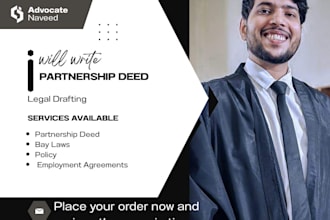 draft partnership deed write for you