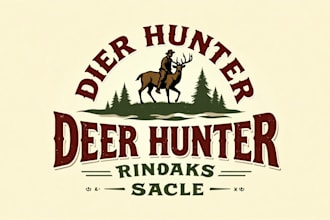 make awesome deer hunter logo with new concepts