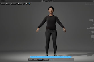 do photorealistic metahuman character model ue5 ue4 xgen hair genesis 8 or 9