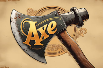 create high quality axe logo with unlimited revisions
