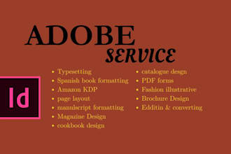 do any adobe indesign project