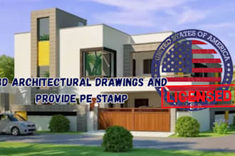 do 3d modeling architectural drawings pe stamp USA, florida stamp city permits