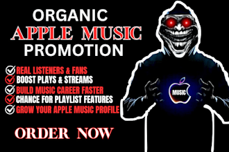 do organic apple music promotion, apple promo to organic audiences worldwide