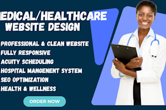 design redesign medical healthcare doctor hospital clinic and dental website