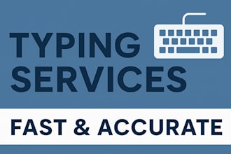 do fast and accurate typing, retyping, and PDF to word, excel conversion