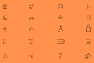 design unique icons for your brand , web and app