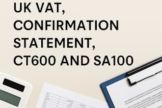 prepare and submit UK vat, confirmation statement, ct600 and sa100