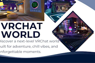 create, upload VR chat world vrc world VR world metaverse world 3d environment