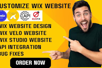 design build customize develop wix website, wix velo website wix code wix studio