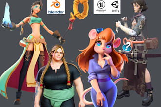 stylized 3d model 3d game character cartoon character 3d rigging unreal engine