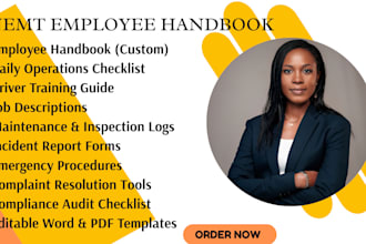 create nemt employee handbooks, operations templates, and compliance tools