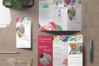 design creative and professional bifold, trifold brochure