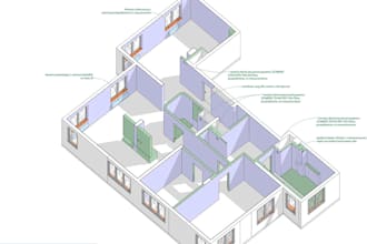 create architectural drawing and construction 3d in revit bim