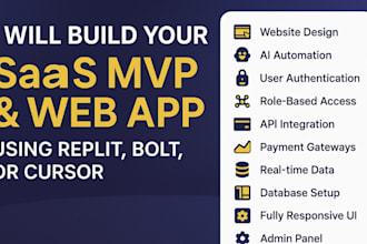 build your lovable saas mvp, web app using replit, cursor, or bolt, fix lovable