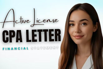 sign CPA letter, audit financial CPA, attest and review financial statement