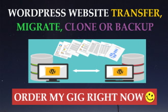 migrate, backup, move or transfer wordpress website
